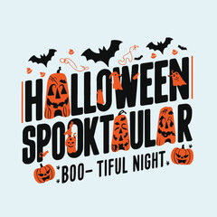 Obraz premium halloween Day typography vector design