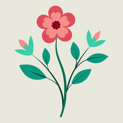 spring flowers floral patter vector illustration
