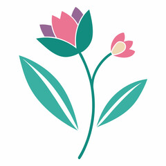 spring flowers floral patter vector illustration