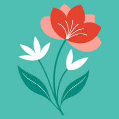 spring flowers floral patter vector illustration