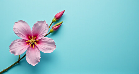 Fototapeta premium pink and white flower