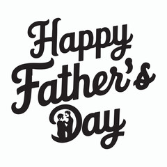 happy fathers day stylish typography vector