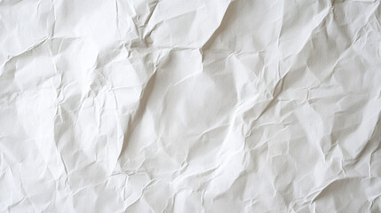 white paper texture background with random creases and folds, creating a chaotic pattern. The texture adds depth and a sense of dynamic motion to the minimalist design