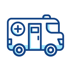 Ambulance, emergency car icon graphic  illustration