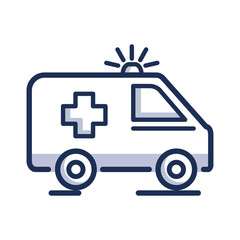 Ambulance, emergency car icon graphic  illustration