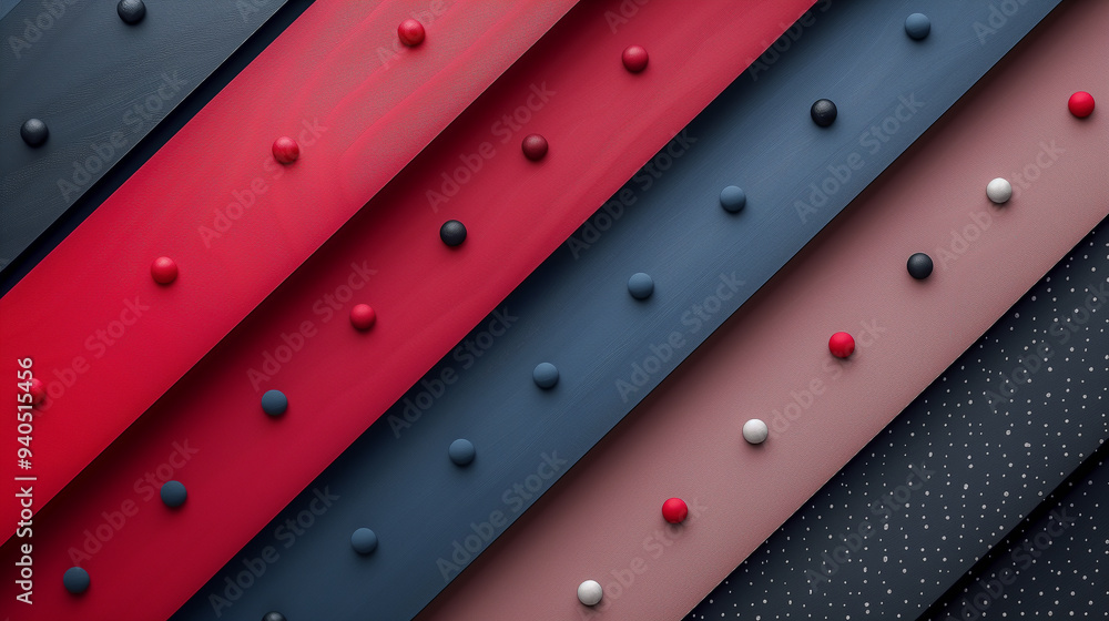 Aufkleber geometric abstract design with dotted patterns and diagonal stripes