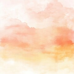 Obraz premium A soft, abstract watercolor background blending warm hues of orange and peach, perfect for creative projects and designs.