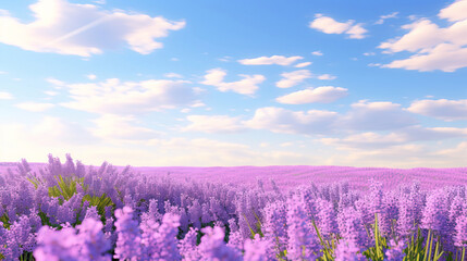 Stunning Lavender Field Under a Blue Sky - Nature Photography