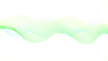 Abstract green wave background. Green wave background. Design element for technology, science, modern concept. Wave lines, motion vector design