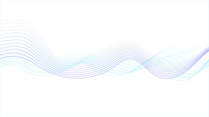 Dynamic wave flowing line. Futuristic. Abstract blue energy waves of futuristic hi-tech glowing background. Colorful wave line pattern. Abstract blue wave on white background. Modern flowing waves