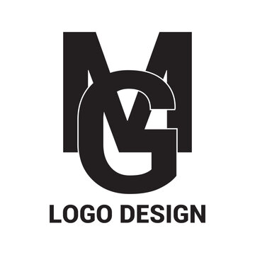 MG logo design template, MG font logo design, Logo design, Text font design