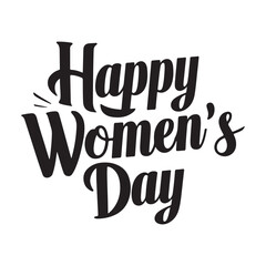happy Women's day stylish typography