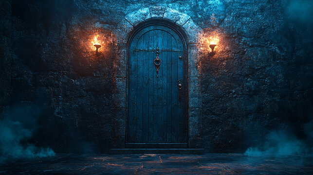 An eerie, creepy dungeon cell with a grim and dark fantasy atmosphere, possibly for use in horror or supernatural-themed content.