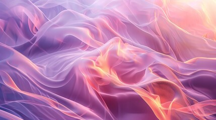 Fototapeta premium Abstract 3D digital wave art: a mesmerizing visual masterpiece with pink and purple high-saturation background, exuding depth and texture, showcasing a futuristic and modern aesthetic