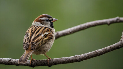 Sparrow on a branch