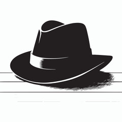 hat silhouette vector