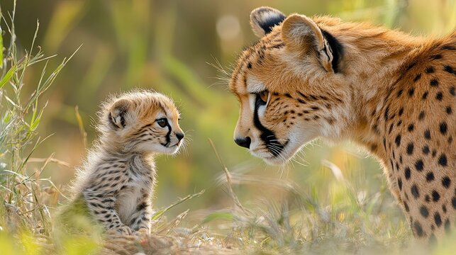 Bonding in the Animal Kingdom. Interactions between animals and their offspring concept