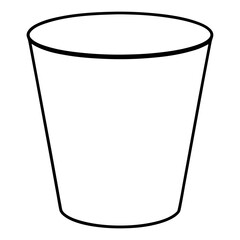 Minimalist Cup Silhouette Line Art Vector Illustration