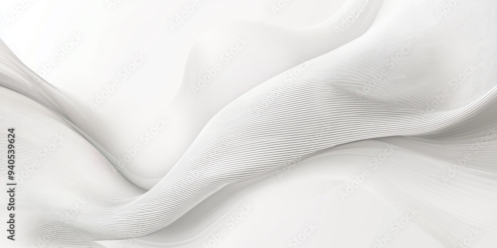 Poster abstract white swirling lines with depth and texture