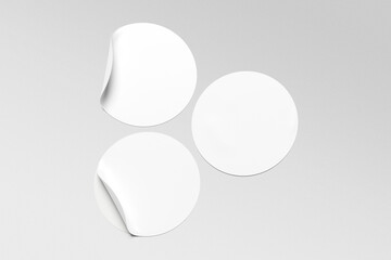 Blank sticker isolated on white