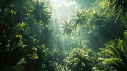 Obraz premium Tropical forest. Generative AI.