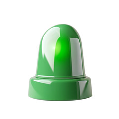 Fototapeta premium A vibrant green signal light, symbolizing safety and clarity. Ideal for use in various designs and concepts around signaling. Isolated on transparent background.