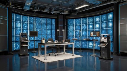 Digital backdrop for scientific research and data 