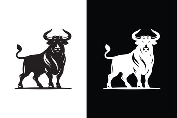 Bull template vector logo. Bull logo icon design vector illustration