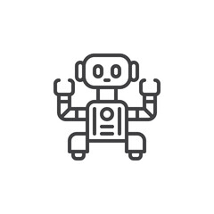 Toy Robot line icon