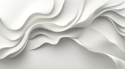 Naklejka premium Abstract White Wavy Paper Texture Background