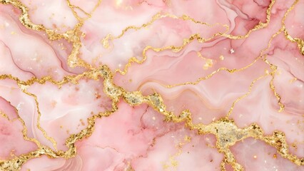 Abstract purple marble background with golden AI generated	
