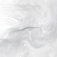 Abstract Curving Lines on a White Background