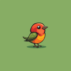 
Vector image of cute baby bird mascot