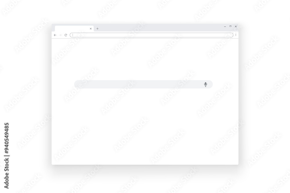 Poster Internet rowser windows mockup. 3d vector isolated on white