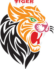 Tiger Face design Template