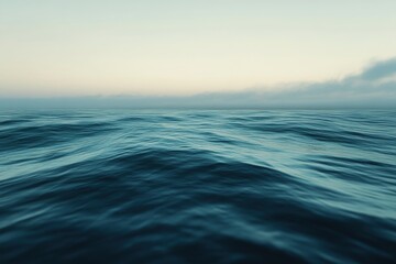Obraz premium Surface of the ocean at dusk motion blur , ai