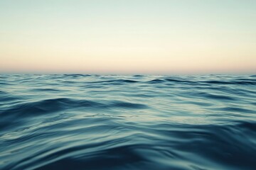 Obraz premium Surface of the ocean at dusk motion blur , ai