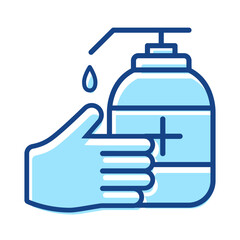 Hand washing and  hand sanitizer icon graphic design illustration