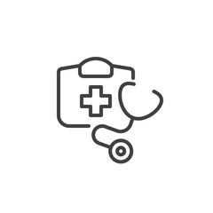 Toy Doctor Kit line icon