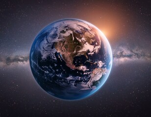 earth ball in the universe