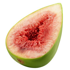 green Fig isolated on white background, full depth of field