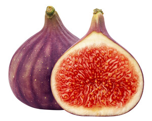 Fig isolated on white background, full depth of field