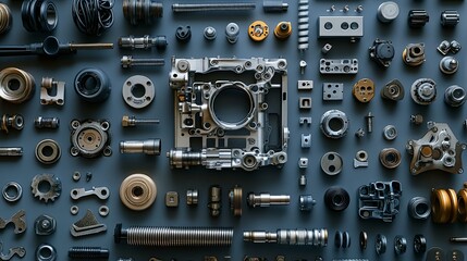 Precision Engineering. Detailed photography of car components emphasizing precision concept.