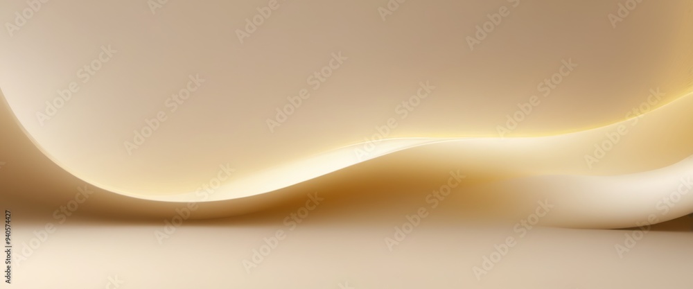 Aufkleber abstract digital art with gradient effect and wavy line forming
