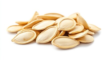 Dried pumpkin seeds isolated