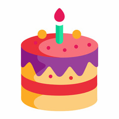 birthday cake vector illustration