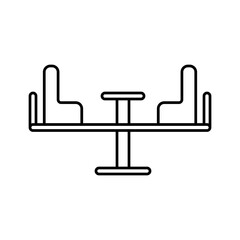 Merry go round line icon editable stroke vector playground clipart