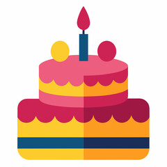 birthday cake vector illustration