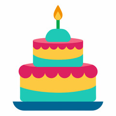 birthday cake vector illustration