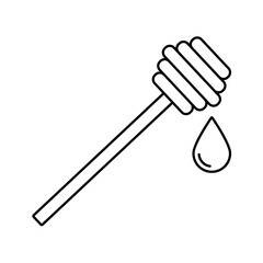 Honey dipper line icon editable stroke vector clipart